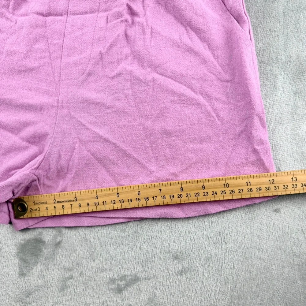 Altar'd State Pink Linen Blend Pleated Shorts Women's Small Lilac